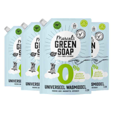 4X Marcel's Green Soap Wasmiddel Universeel 0% Navulling 1000 ml