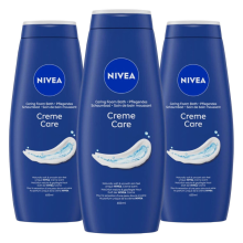 3X NIVEA Douchecrème Care 650 ml