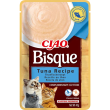 12X Ciao Bisque Puree Kattensnack Tuna 40 gr