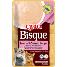 Ciao Bisque Puree Kattensnack Tuna & Salmon 40 gr