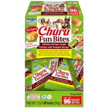 Inaba Churu Fun Bites Wraps Hondensnack Multipack Chicken & Pumpkin 8 x 12 gr