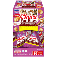 Inaba Churu Fun Bites Wraps Hondensnack Multipack Chicken & Sweet Potato 8 x 12 gr