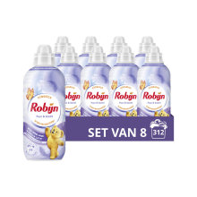 8X Robijn Wasverzachter Puur & Zacht 39 Wasbeurten 780 ml