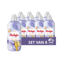 8X Robijn Wasverzachter Puur & Zacht 55 Wasbeurten 1100 ml