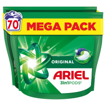 2+2 Gratis: Ariel 3in1 Wasmiddel Pods Original 70 stuks