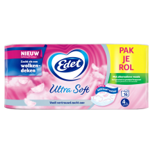2X Edet Ultra Soft Toiletpapier 4 Laags 16 stuks
