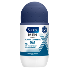 6X Sanex Deodorant Roller Men Dermo Active Control 53 ml