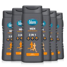 6X Odorex Douchegel For Men 3 in 1 Sport Refresh 300 ml