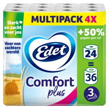 4X Edet Comfort Plus Toiletpapier 3 Laags 6 stuks