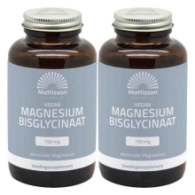 2X Mattisson Magnesium Bisglycinaat 150mg Vegan 120 vegacapsules