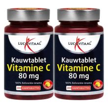 2X Lucovitaal Vitamine C 80mcg Kauwtablet Citroen 200 tabletten