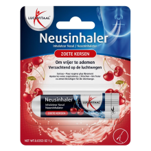 2+3 Gratis: Lucovitaal Neusinhaler Vrijer Ademen Zoete Kersen 1 gr