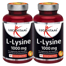 2X Lucovitaal L Lysine 1000 mg 90 kauwtabletten