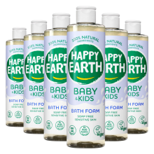 6X Happy Earth Baby & Kids 100% Natuurlijke Badschuim 300 ml