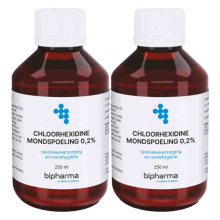 2X Bipharma Chloorhexidine Mondspoeling 0,2% 250 ml
