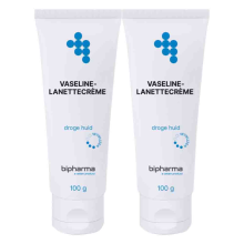 2X Bipharma Vaseline Lanettecrème Tube Los 100 gr