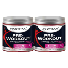 2X Lucovitaal Pre Workout Tropisch Fruit 200 gr