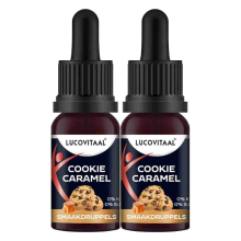 2X Lucovitaal Smaak Druppels Cookie Caramel 20 ml