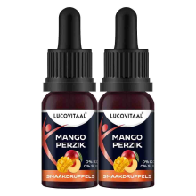 2X Lucovitaal Smaak Druppels Mango Perzik 20 ml