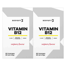 Body & Fit 2x Body & Fit Vitamine B12 Raspberry 60 zuigtabletten