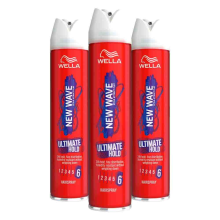 3X Wella New Wave Haarspray Ultimate Hold 400 ml