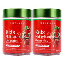 2X Veganboost Kids Multivitaminen Aardbei 60 gummies
