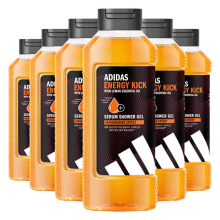 6X Adidas Shower Gel Active Skin & Mind Energy Kick M 400 ml