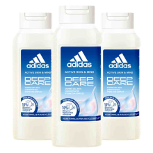 3X Adidas Shower Gel Active Skin & Mind Deep Care W 250 ml