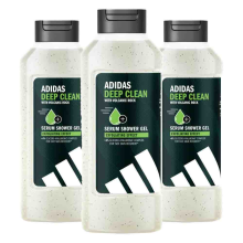 3X Adidas Shower Gel Active Skin & Mind Deep Clean 400 ml