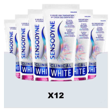 12X Sensodyne Tandpasta Clinical White Stain Remover 75 ml