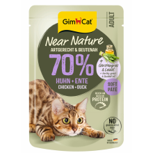 16X GimCat Kattenvoer Near Nature Kip & Eend 85 gr