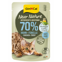 16X GimCat Kattenvoer Near Nature Kip & Forel 85 gr