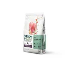 Vigor & Sage Vigor & Sage Kattenvoer Droog Adult Sterilized Care Poria 10 kg