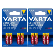 2X Varta Longlife Max Power Alkaline Batterijen AAA 4 stuks