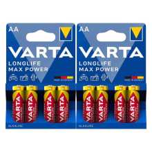 2X Varta Longlife Max Power Alkaline Batterijen AA 4 stuks
