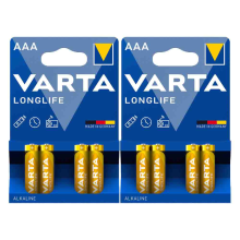 2X Varta Longlife AAA Blister 4 stuks
