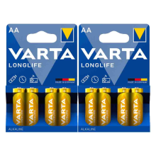 2X Varta Longlife AA Blister 4 stuks