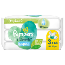 4X Pampers Billendoekjes Harmonie Aqua 3 stuks