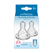 Dr Browns Dr. Browns Flesspeen Prematuur Smalle Halsfles Transparant 2 stuks
