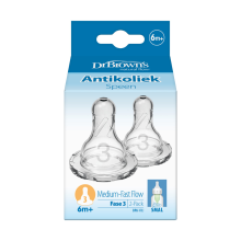 Dr Browns Dr. Browns Speen Fase 3 Smalle Halsfles Transparant 2 stuks