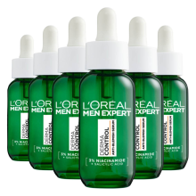 6X L'Oréal Men Expert Derma Control Serum 30 ml