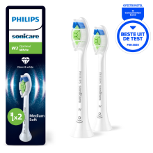 6X Philips Sonicare Opzetborstels W2 Optimal White Wit HX6062/87 2 stuks