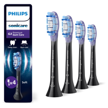 6X Philips Sonicare Opzetborstels G3 Premium Gum Care Zwart HX9054/88 4 stuks