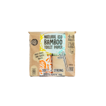 2+1 Gratis: The Good Roll Papieren Zak met 3 Gewikkelde Bamboerollen & 1 Naakte Rol 2 laags 4 stuks