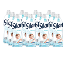 Braun 12x Silan Wasverzachter Sensitive 40 Wasbeurten 880 ml