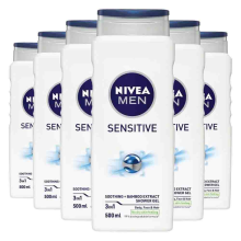 6X NIVEA Men Douchegel Sensitive 500 ml