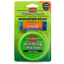 O'Keeffe's Working Hands & Lip Repair 2in1 2 stuks