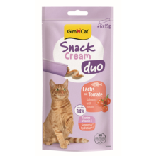 GimCat Kattensnack Cream Duo Zalm & Tomaat 6 x 15 gr