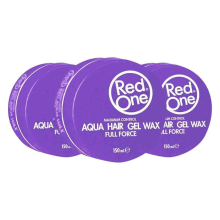 3X Red One Aqua Hair Gel Wax Purple 150 ml