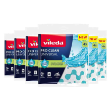 6X Vileda Doek Universeel Pro Clean Universal 4 stuks